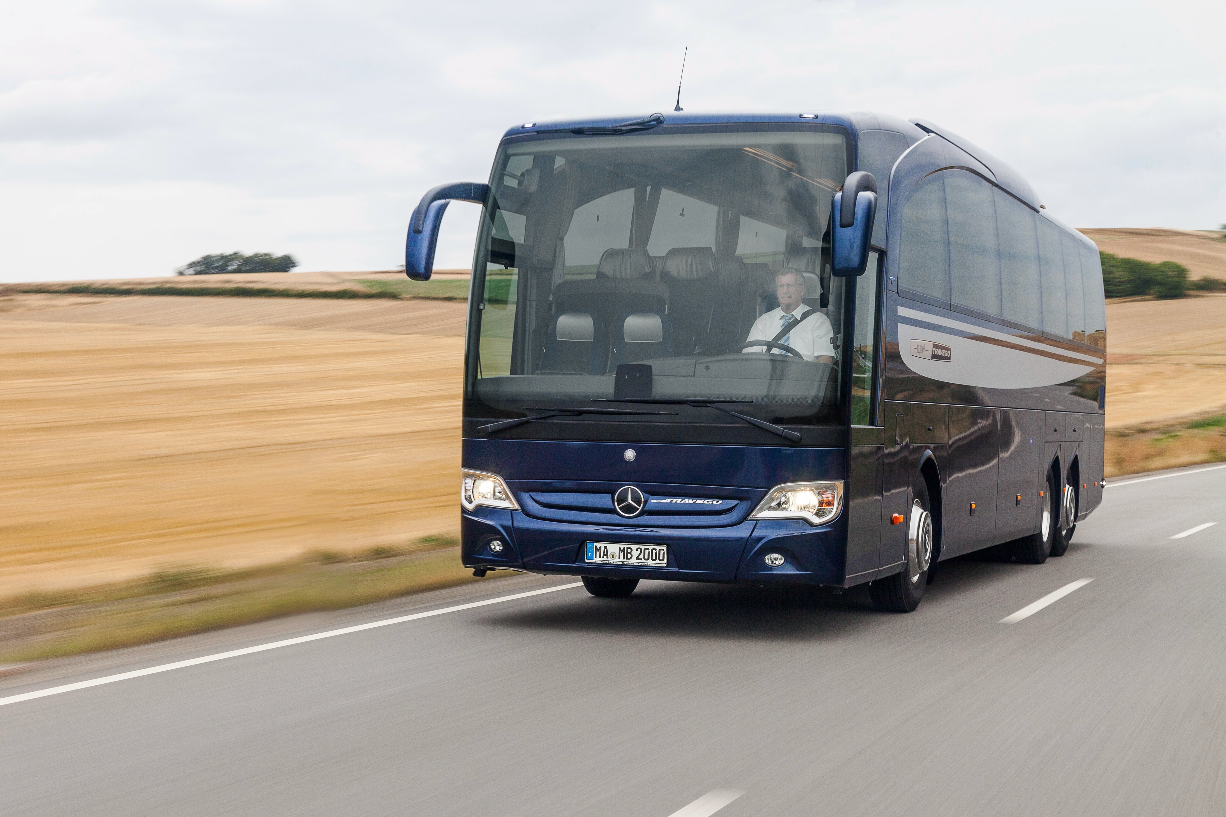 2014, Mercedes, Benz, Travego, M, O580, Bus, Semi, Tractor, Transport Wallp...
