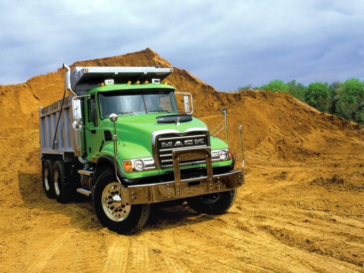 20, 02mack, Granite, 6×4, Dump, Truck, Semi, Tractor, Construction, Dumptruck HD Wallpaper Desktop Background