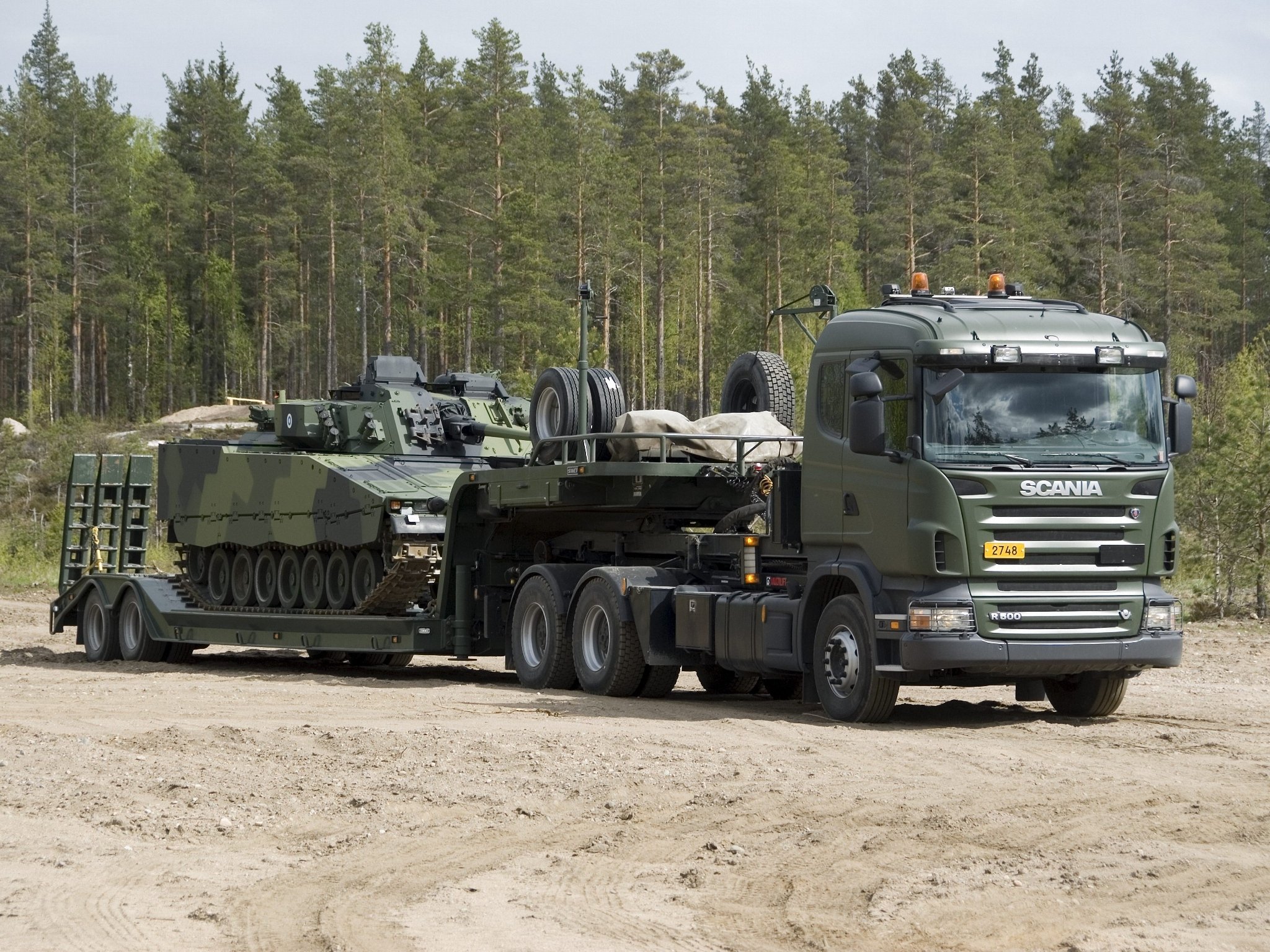 2007, Scania, R500, 6x4, H z, Military, Semi, Tractor, Tank Wallpaper