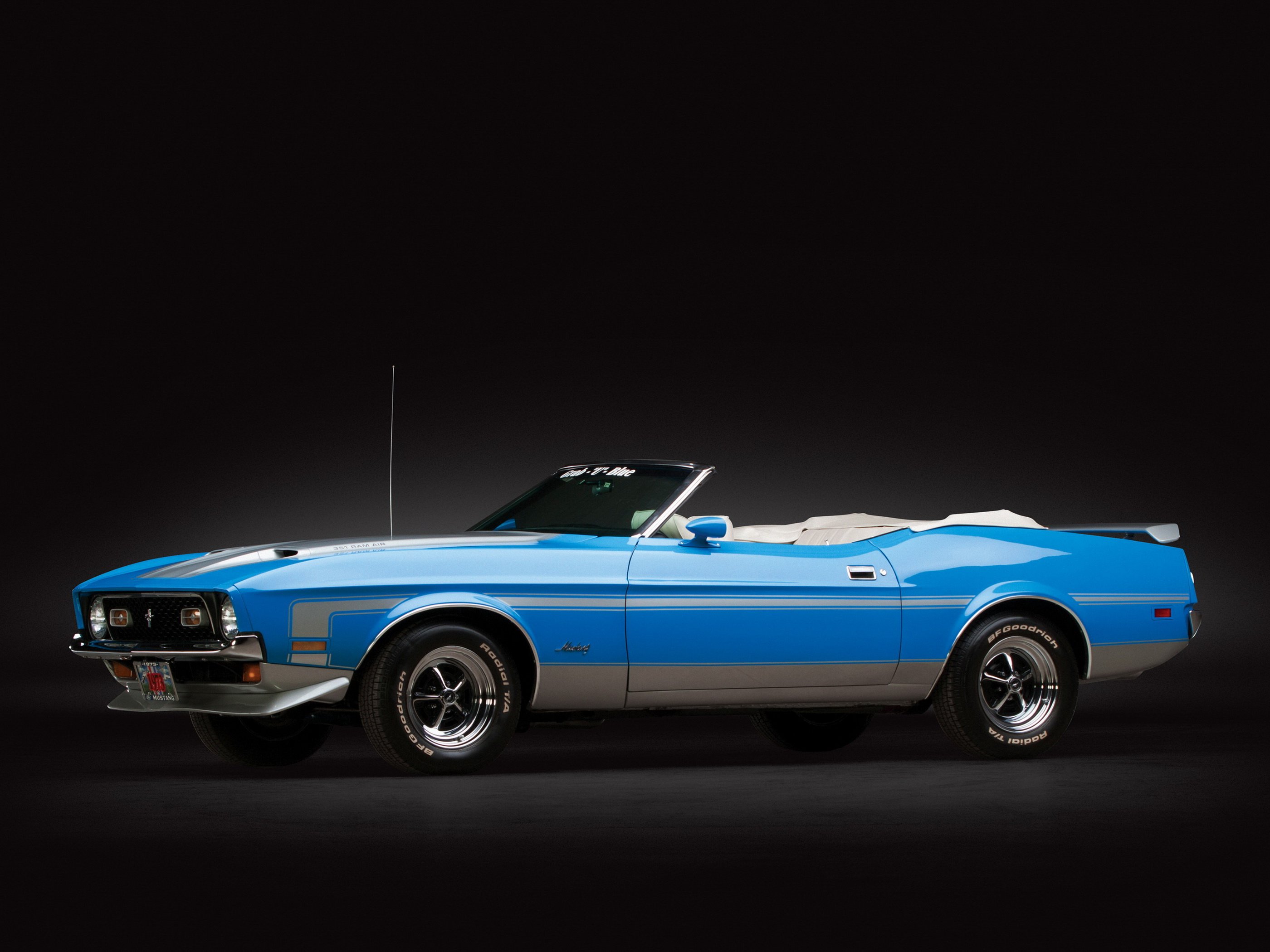 1973, Ford, Mustang, Convertible, 76d, Muscle, Classic Wallpaper