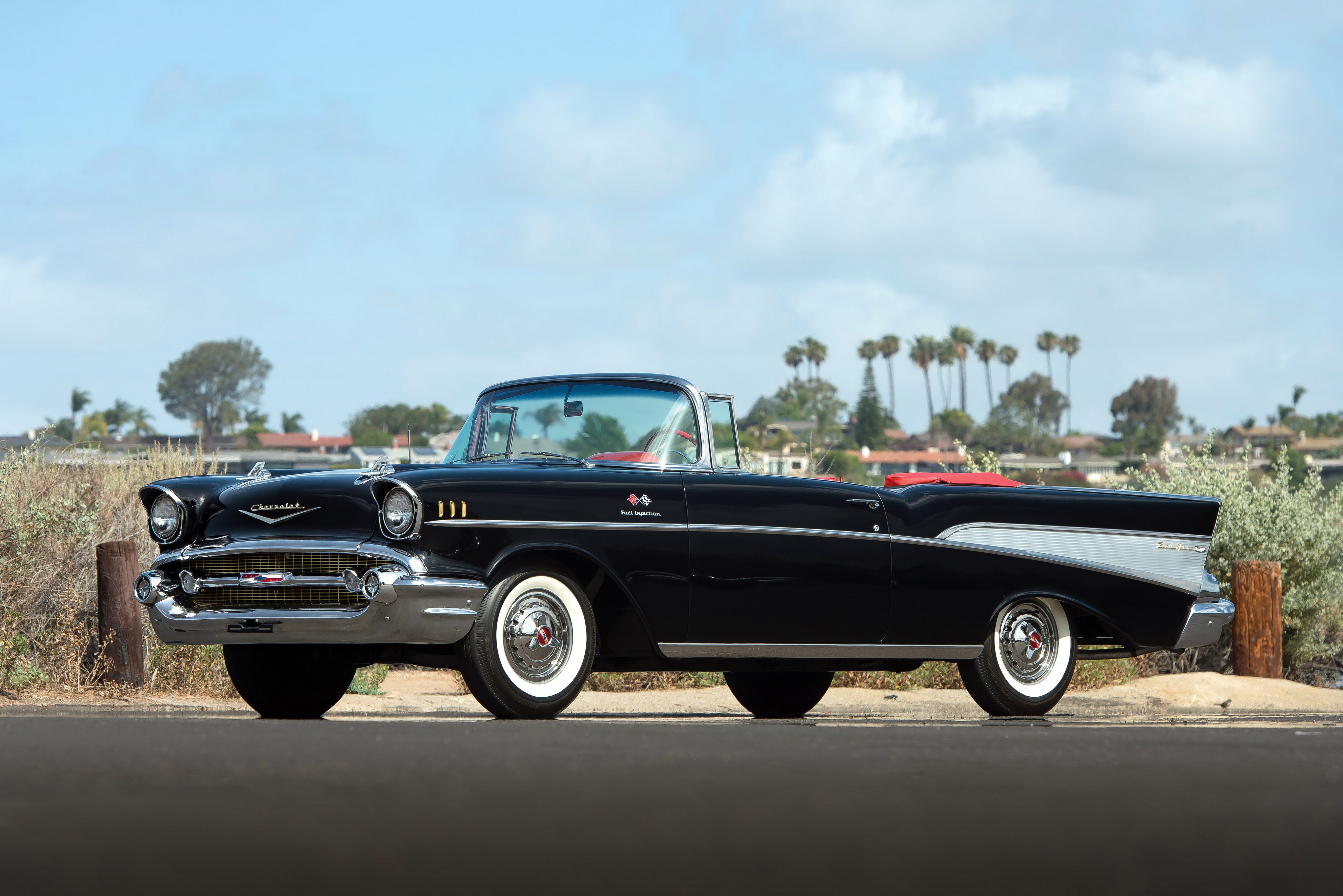 1957, Chevrolet, Bel, Air, Convertible, Fuel, Injection, 2434 1067d, Belair, Retro, Muscle Wallpaper