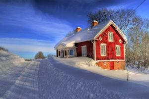 house, Snow, Winter