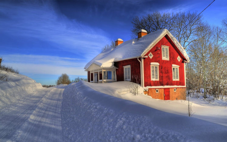 house, Snow, Winter HD Wallpaper Desktop Background
