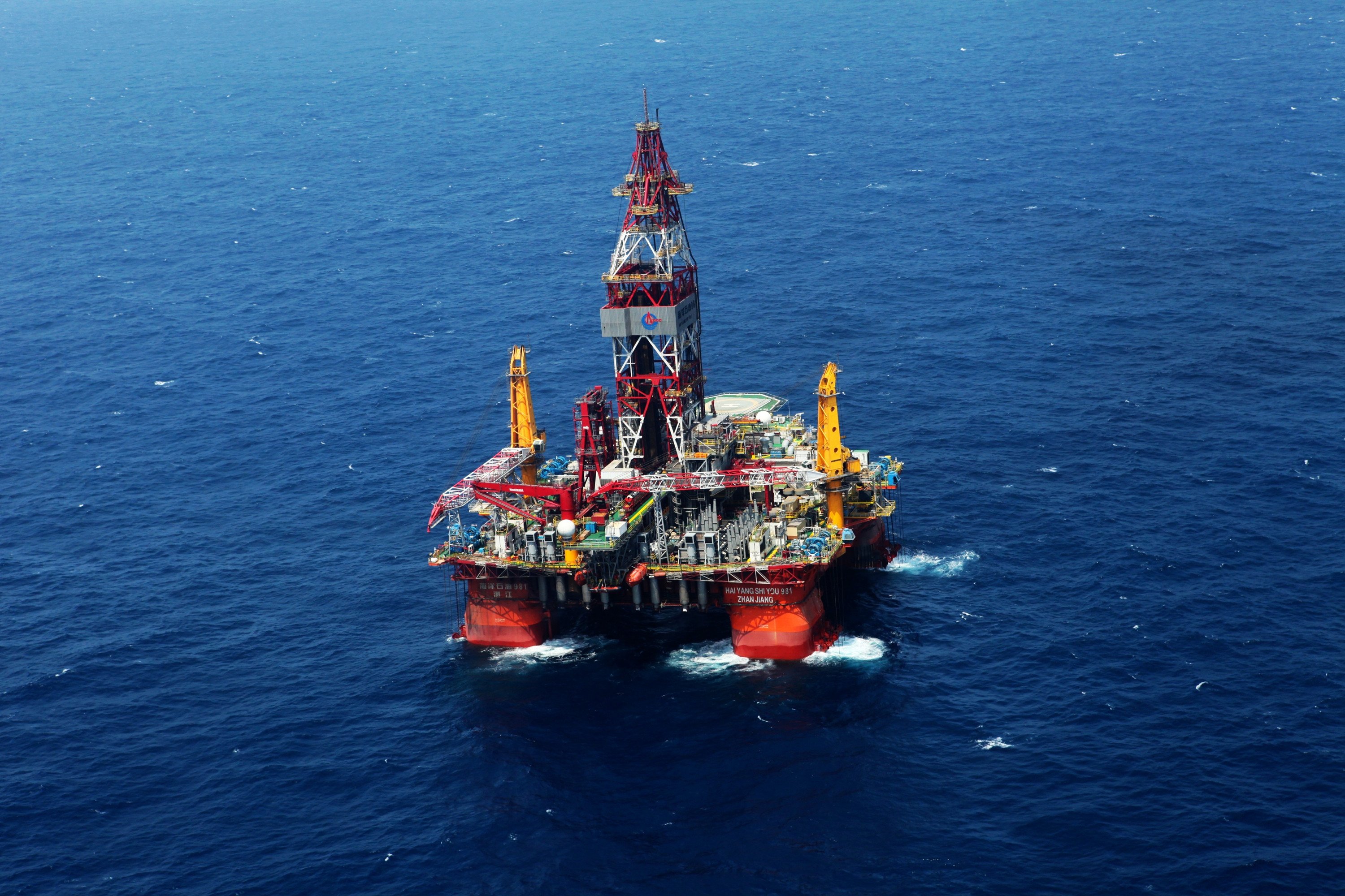 oil, Gas, Rig, Platform, Ocean, Sea, Ship, Boat, 1orig Wallpaper