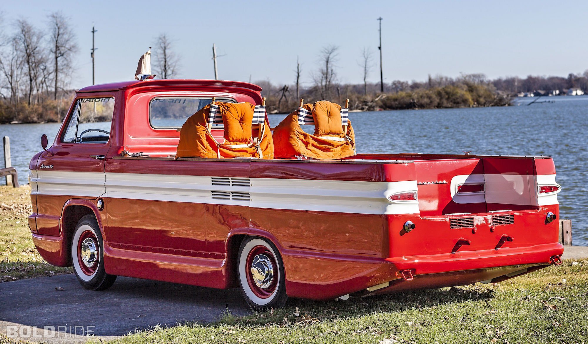 1961, Chevrolet, Corphibian, Boat, Ship, Classic, Pickup Wallpaper