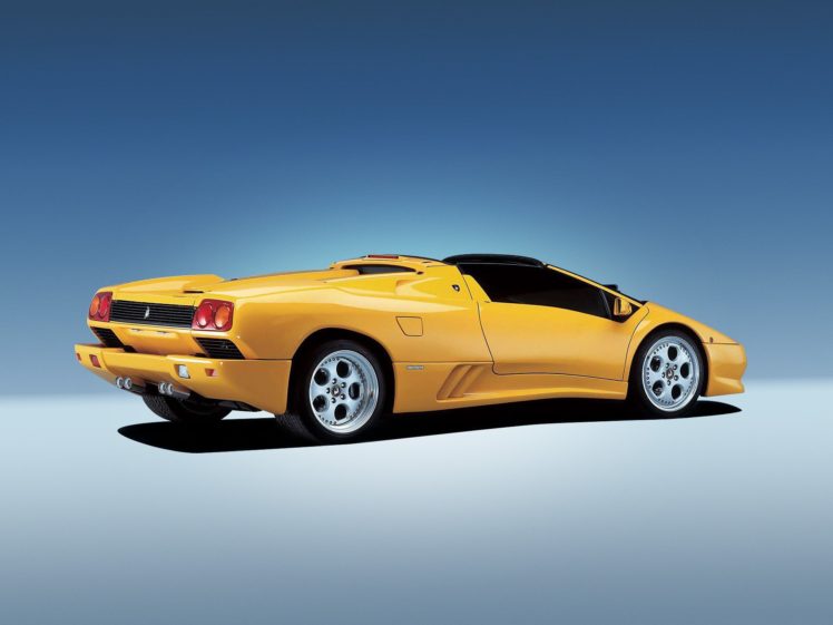 1996, Lamborghini, Diablo, V t, Roadster, Supercar HD Wallpaper Desktop Background