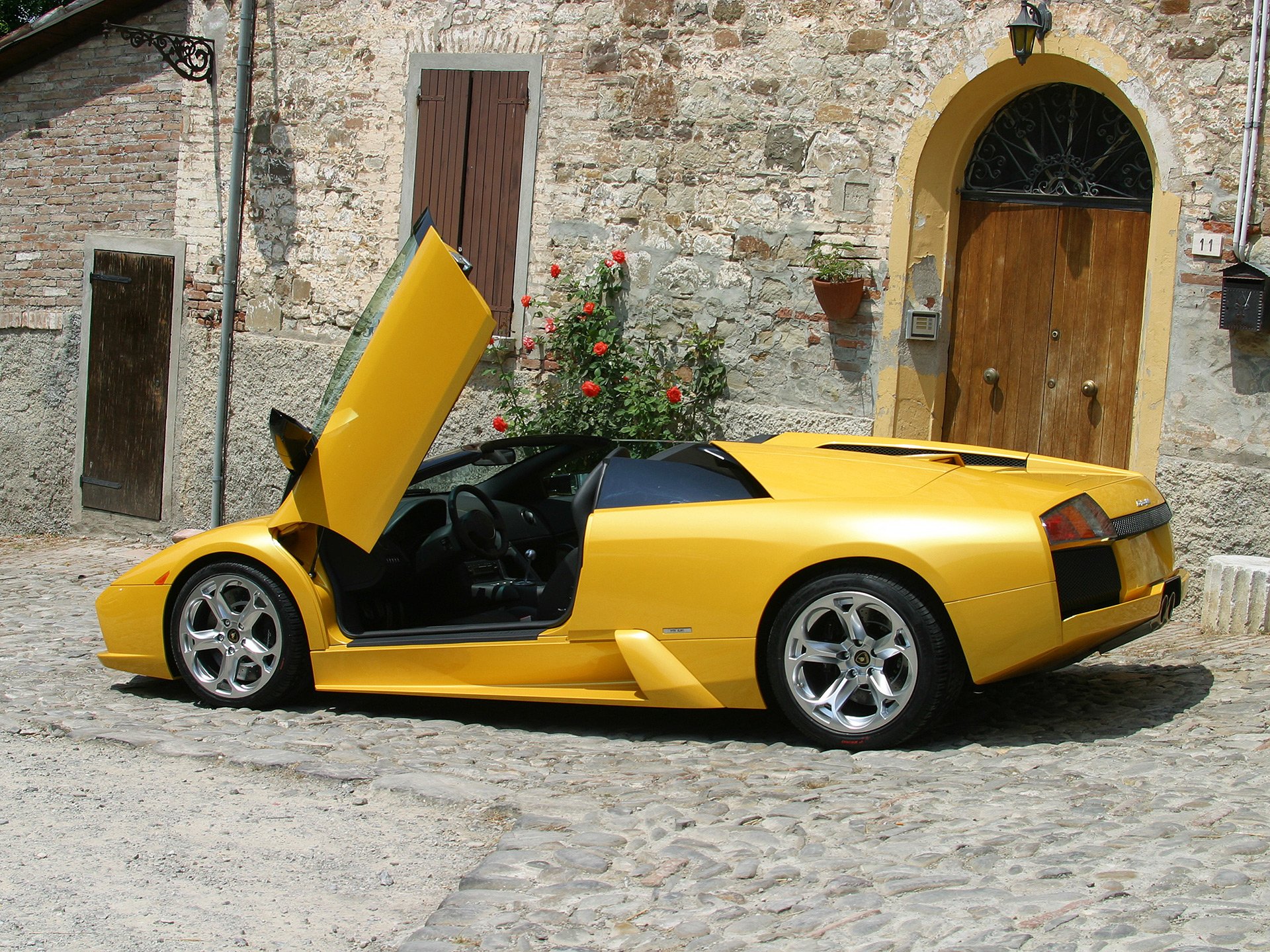 2004, Lamborghini, Murcielago, Roadster, Supercar Wallpaper