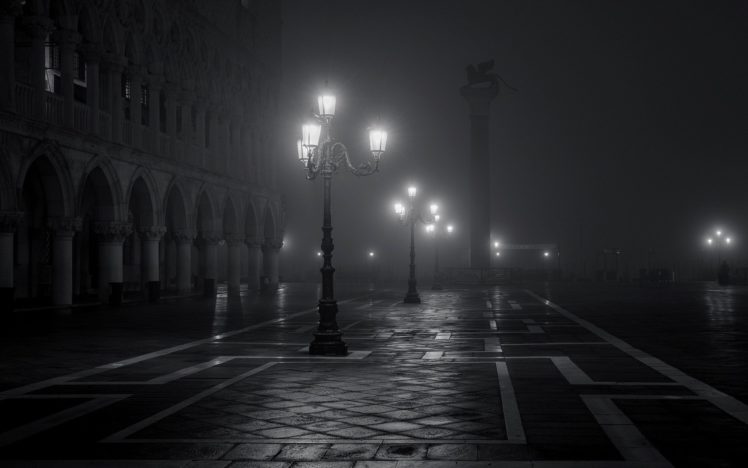 night, Street, Lights, Rain, Lamp HD Wallpaper Desktop Background