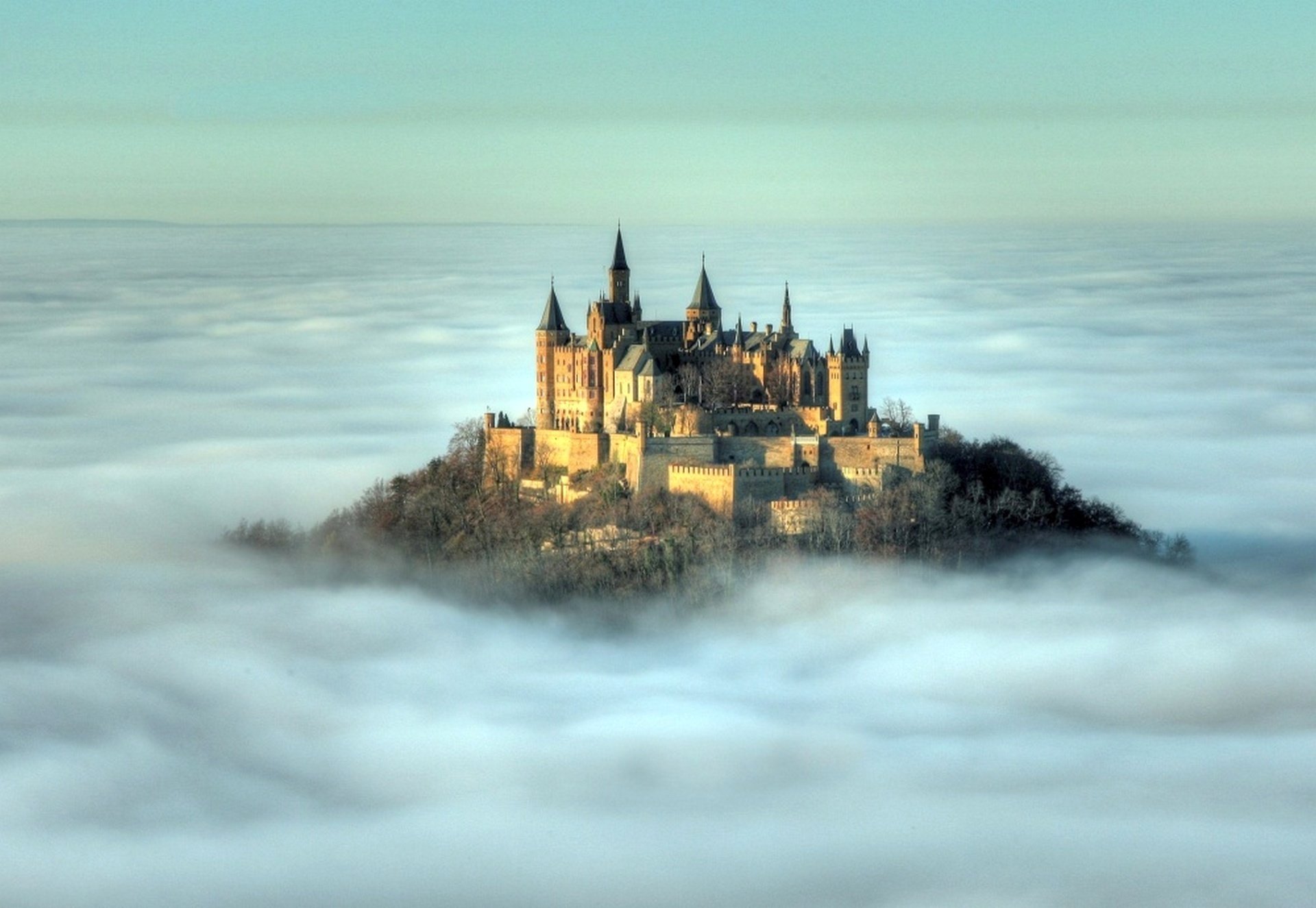 hohenzollern, Castle, At, Dawn, Germany Wallpaper