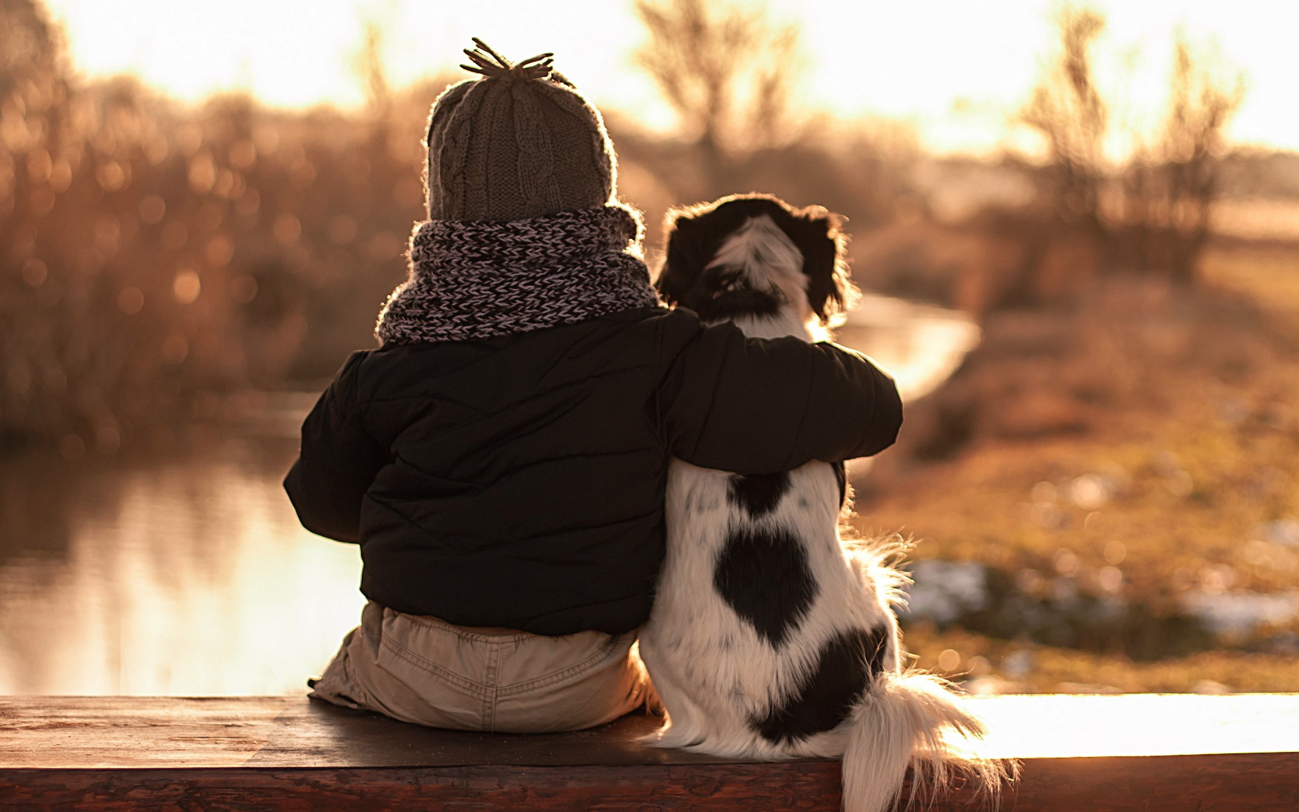 child, Dog, Friends, Hug, Mood Wallpaper
