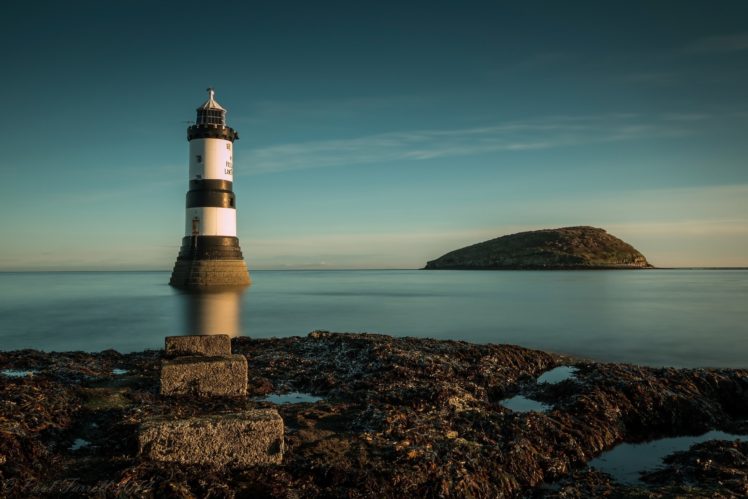 penmon, Lighthouse, Puffin, Island, Lighthouse, Sea, Island, Landscape HD Wallpaper Desktop Background