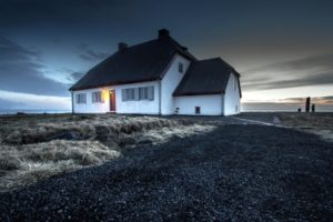 iceland, Gullbringusysla, Seltjarnarnes, Iceland, Landscape, House, Light, Evening