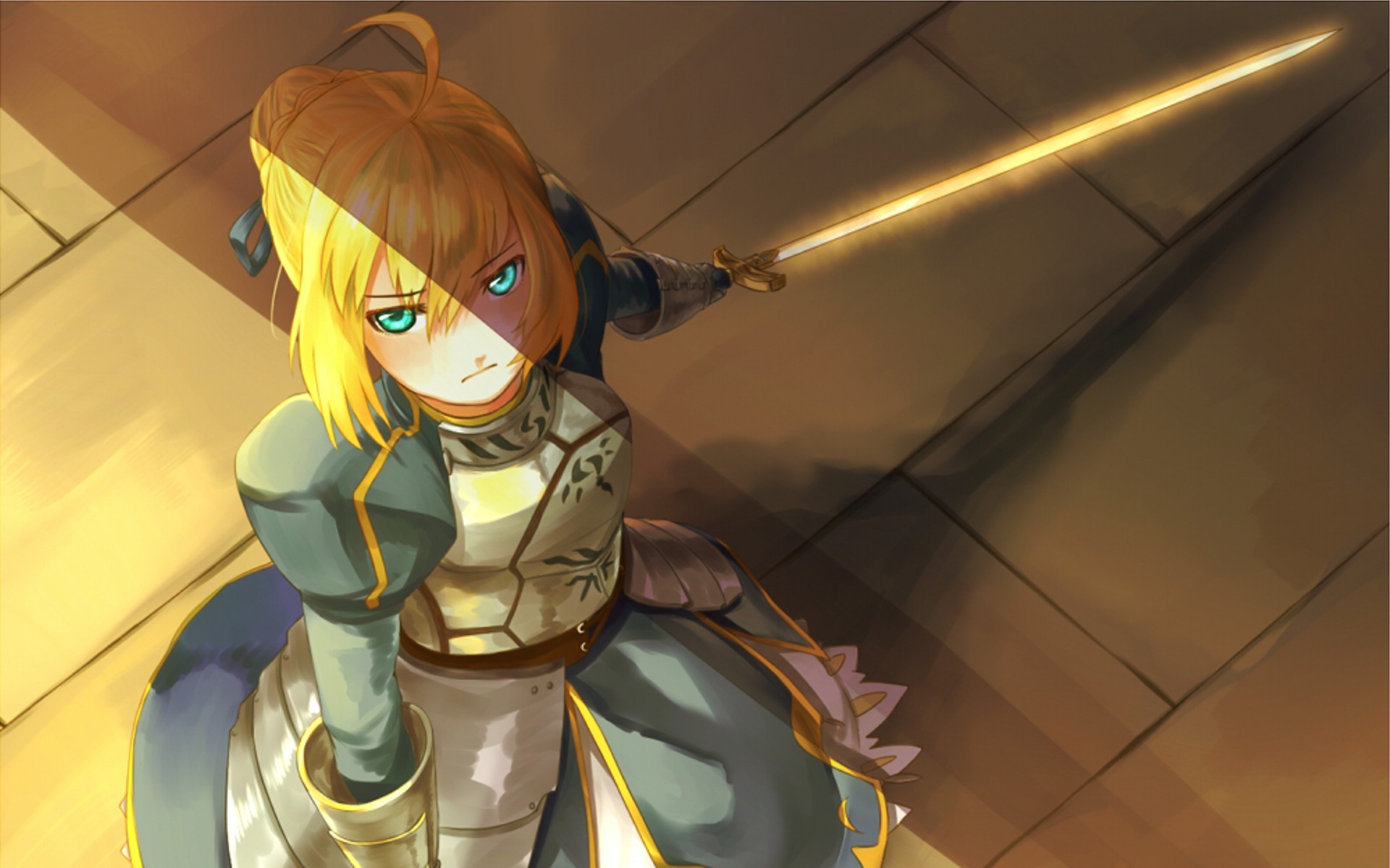 blondes, Fatestay, Night, Weapons, Excalibur, Armor, Saber, Anime, Girls, Swords, Fate, Series Wallpaper