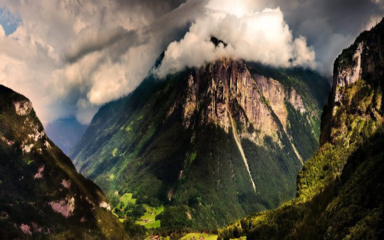 valley, Switzerland, Switzerland, Forest, Mountains, View, Valley, Home HD Wallpaper Desktop Background