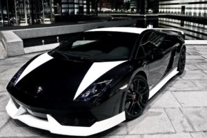 black, And, White, Cityscapes, Night, Cars, Lamborghini