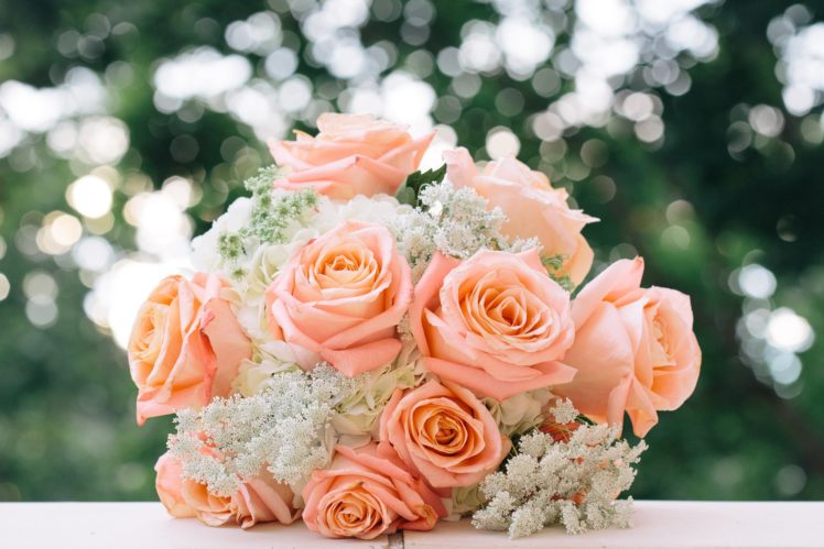 wedding, Bouquet, Bouquet, Roses, Buds HD Wallpaper Desktop Background