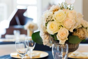 bouquet, Roses, Buds, Table, Glasses