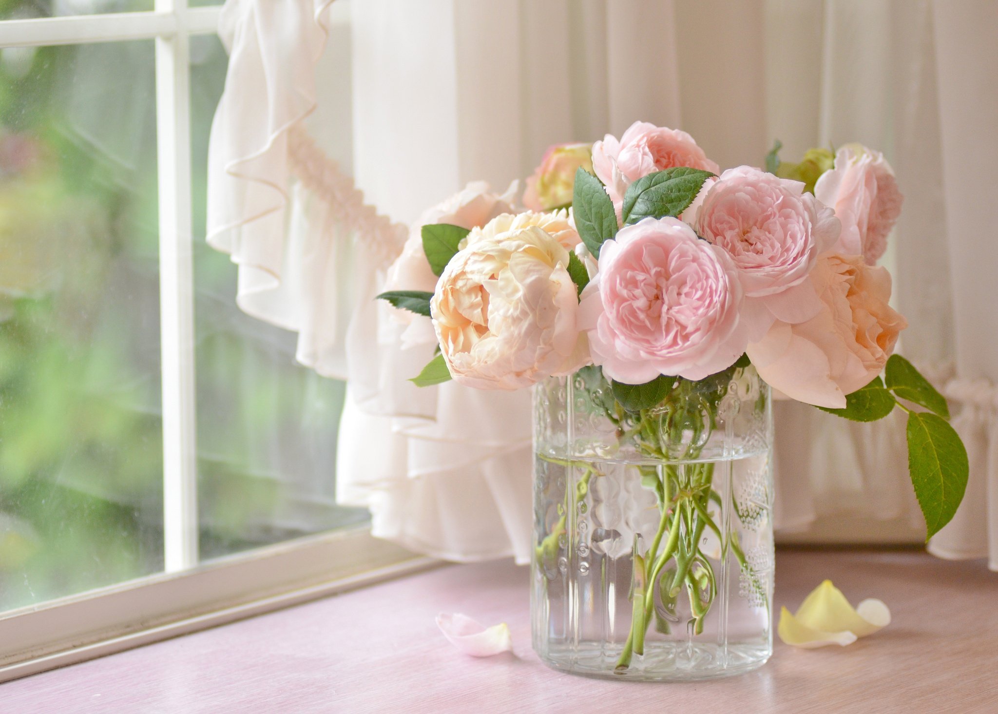 roses, Bouquet, Vase Wallpaper
