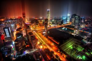 china, City, Night, Lights, Of, Beijing, Top
