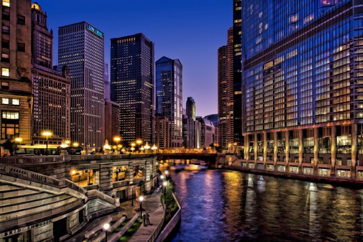 chicago, United, States, City, Night HD Wallpaper Desktop Background