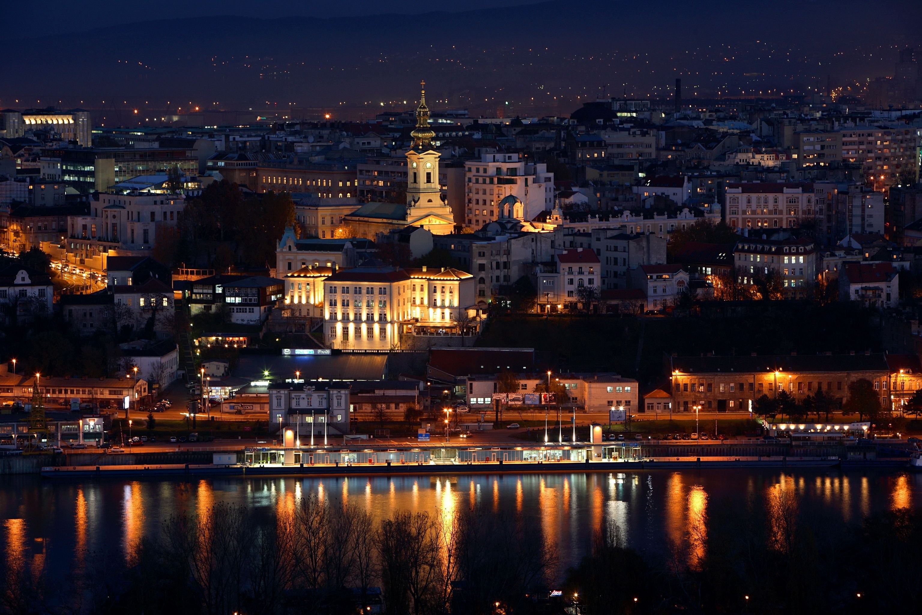 house, Belgrade, Serbia, Night, Cities Wallpaper