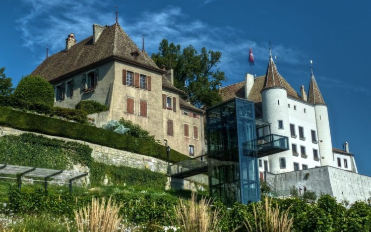castillo, Ginebra, Suiza, Arquitectura HD Wallpaper Desktop Background