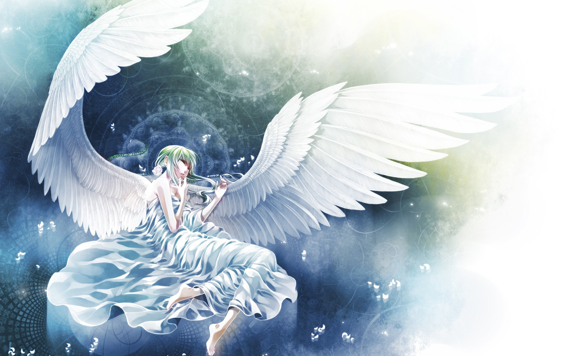 anime, Angel, Girl, Sword, Original, Girls, Wings, Mood Wallpaper