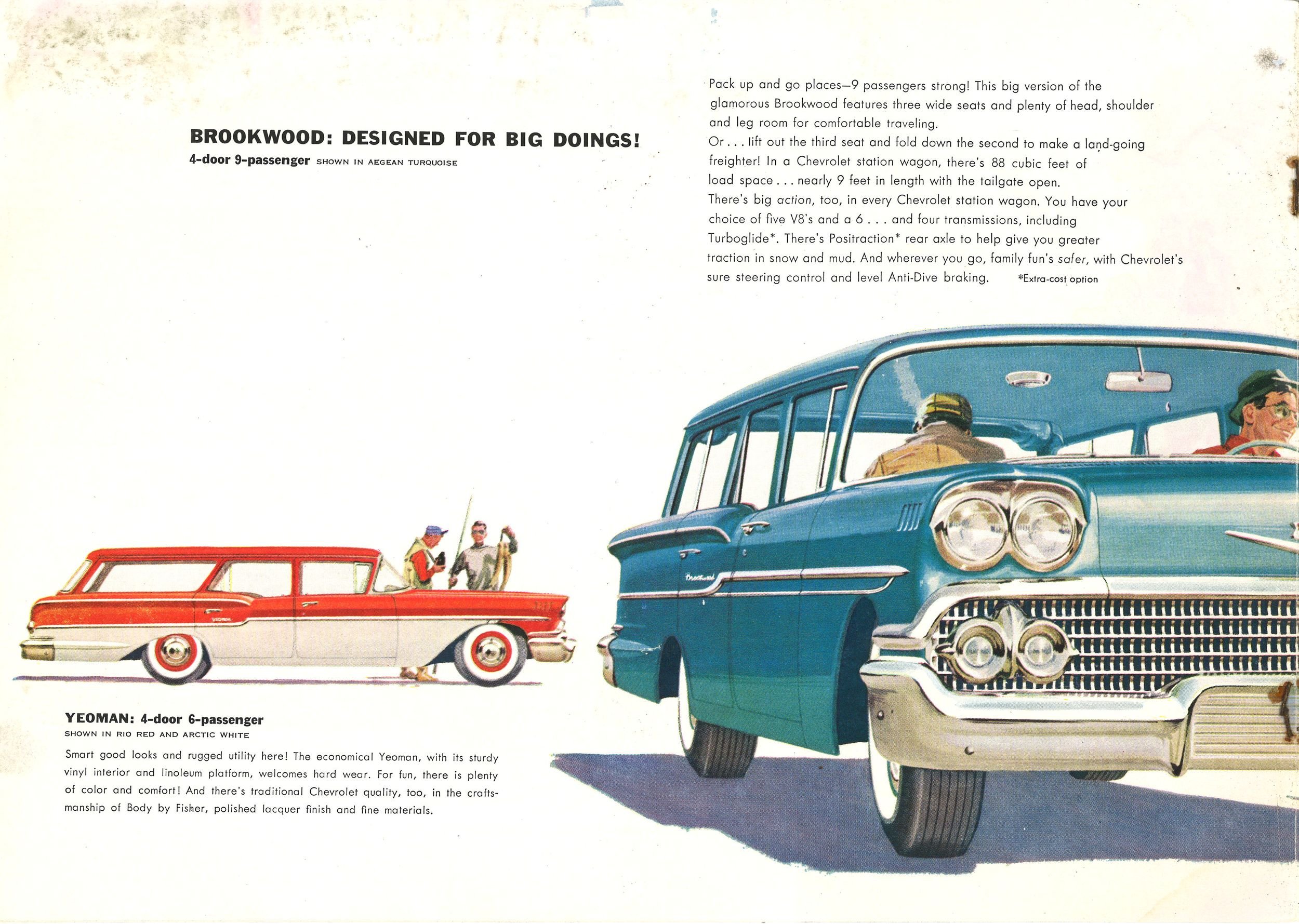 1958, Chevrolet, Stationwagon, Retro, Poster Wallpaper