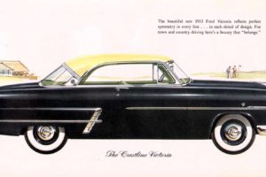 1952, Ford, Crestline, Retro, Poster