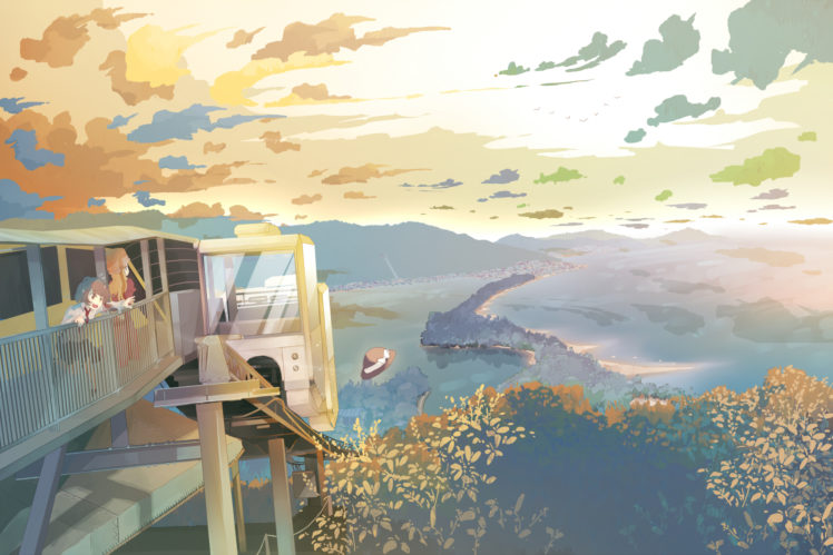 hat, Landscape, Maribel, Han, Scenic, Shinta,  hmmuk , Sky, Touhou, Usami, Renko HD Wallpaper Desktop Background