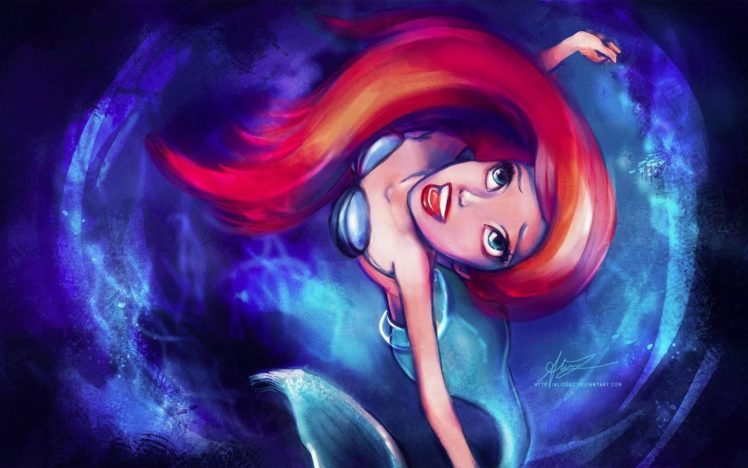 ariel, The, Little, Mermaid, Cartoon, Artwork HD Wallpaper Desktop Background