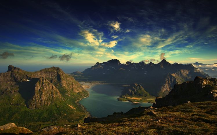 mountains, Clouds, Landscapes, Lakes, Skyscapes HD Wallpaper Desktop Background