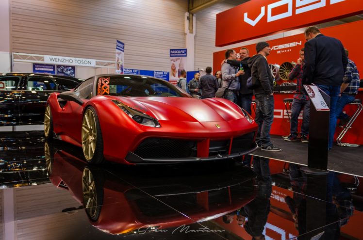 vossen, Wheels, Ferrari, 488, Gtb, Cars, Coupe, Modified, Red HD Wallpaper Desktop Background