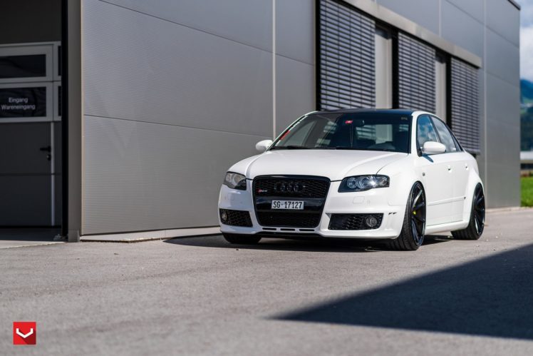 vossen, Wheels, Audi, Rs4, Cars, Sedan, Modified, White HD Wallpaper Desktop Background