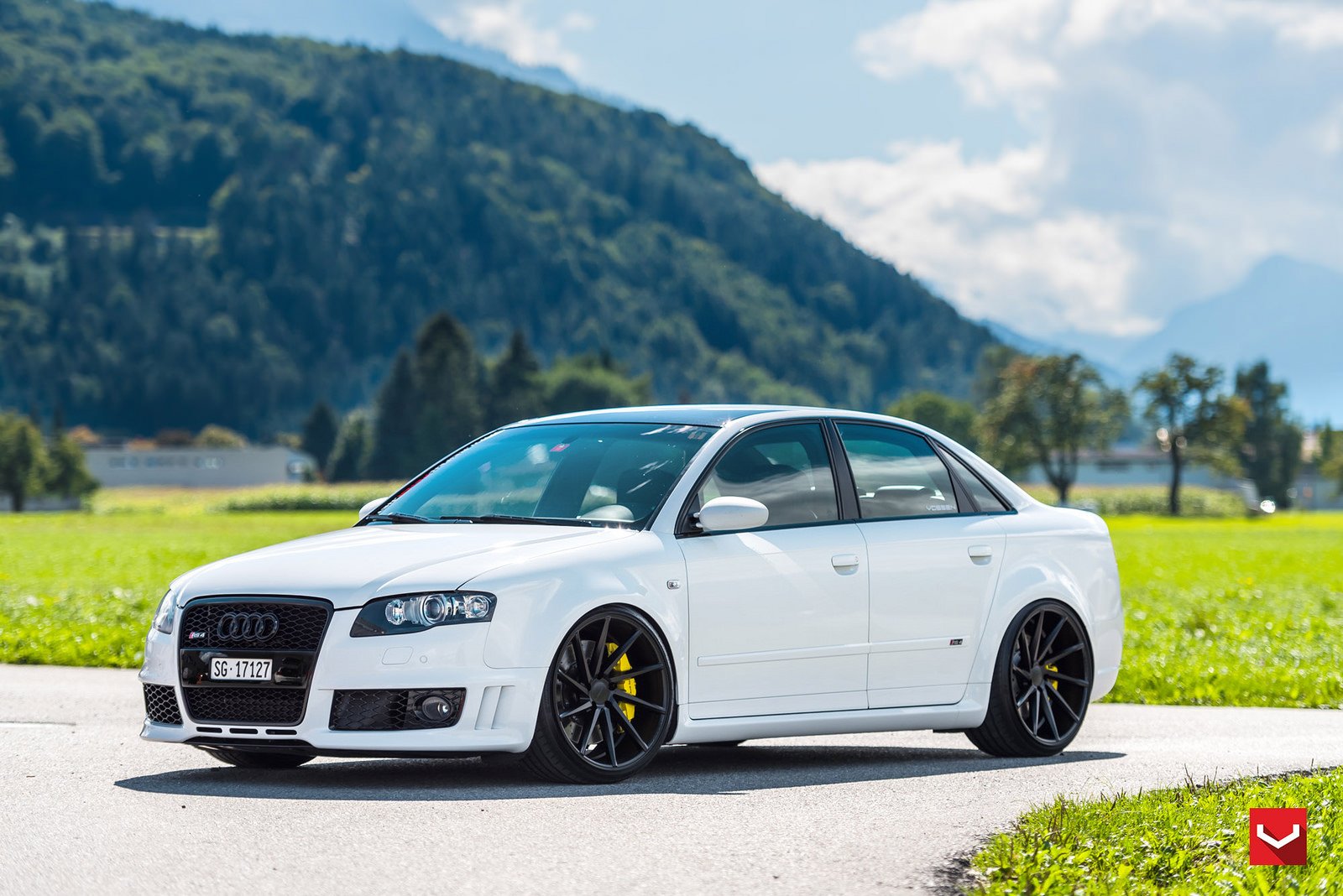 vossen, Wheels, Audi, Rs4, Cars, Sedan, Modified, White Wallpaper