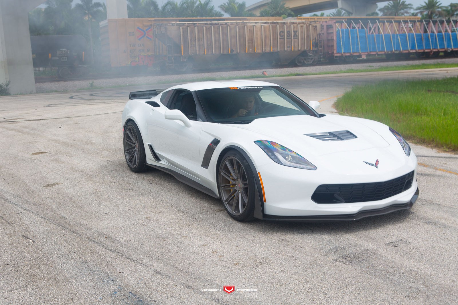 vossen, Wheels, Chevy, Corvette, Z06, Cars, Coupe, White Wallpaper