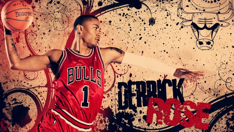 abstract, Nba, Basketball, Derrick, Rose, Chicago, Bulls HD Wallpaper Desktop Background