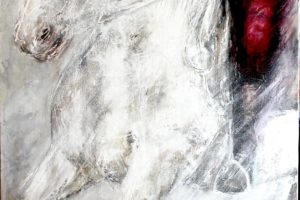red, White, Horse, Art, Oil, Painting