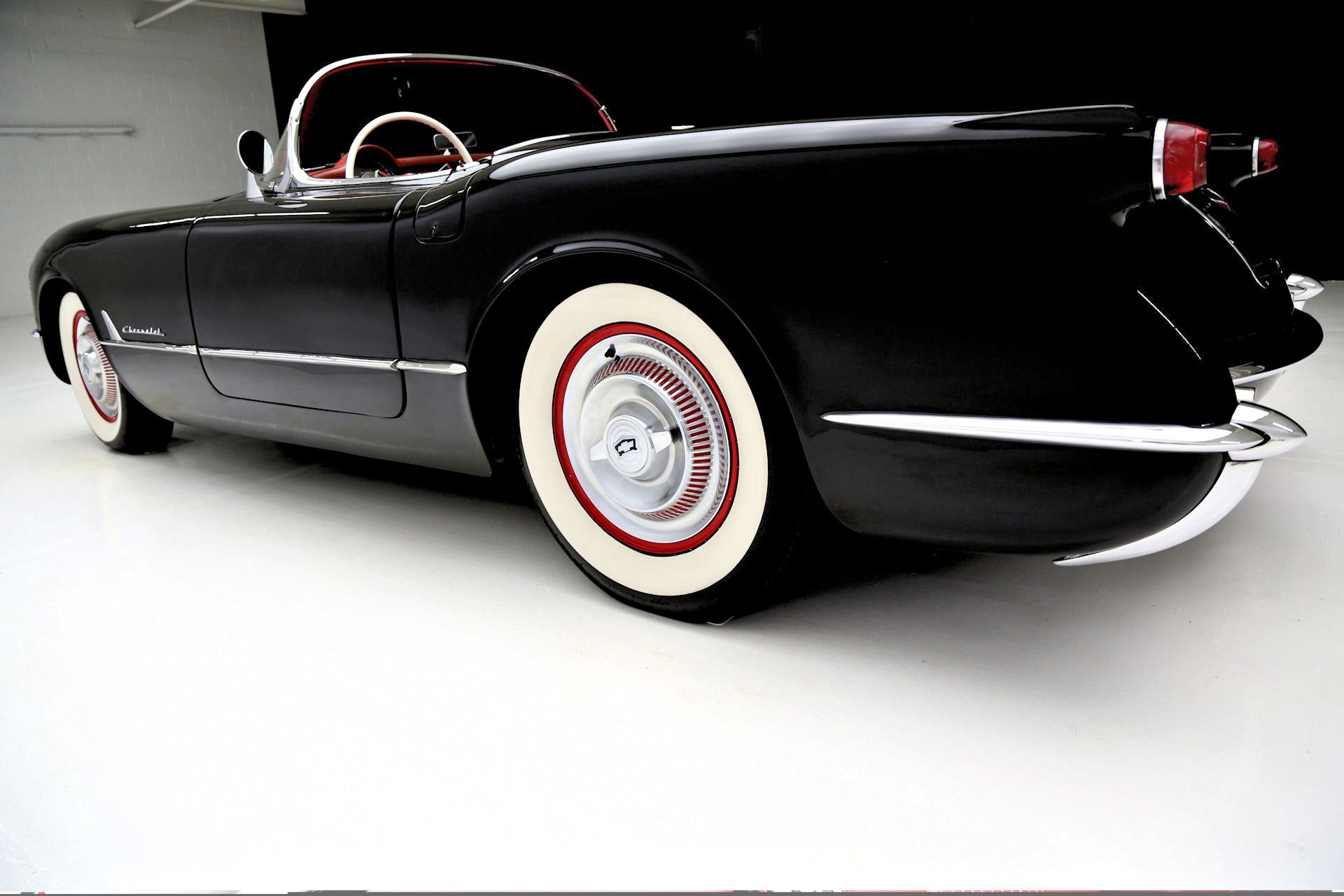 1954, Chevrolet, Corvette, Roadster, Muscle, Retro, Supercar Wallpaper