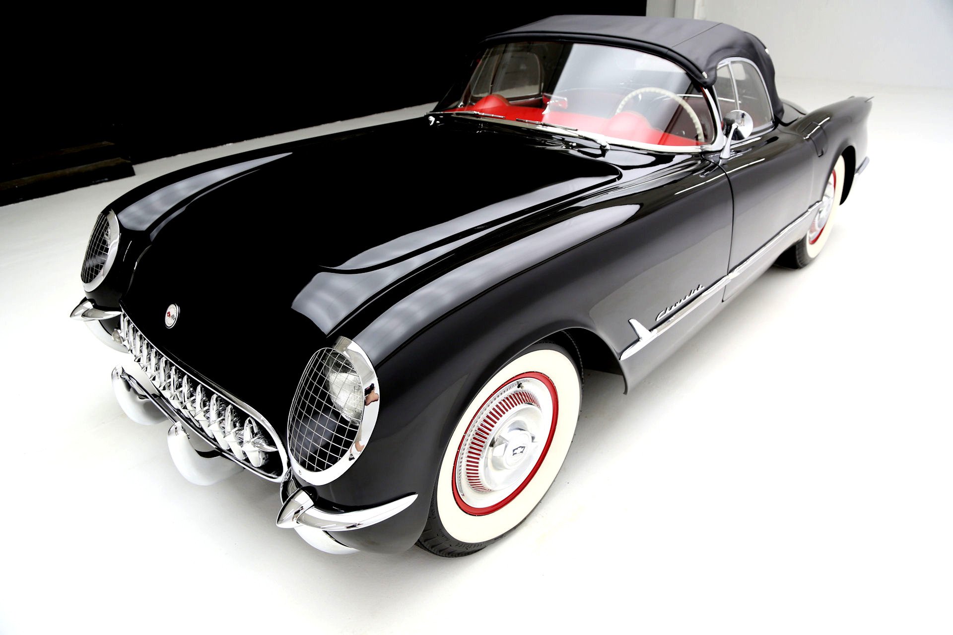 1954, Chevrolet, Corvette, Roadster, Muscle, Retro, Supercar Wallpaper