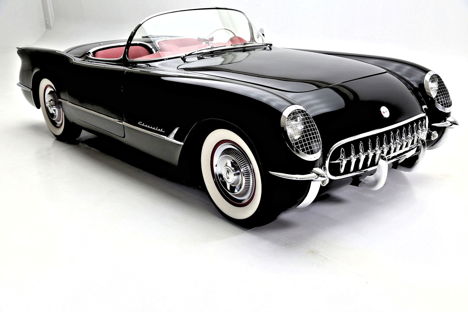 1954, Chevrolet, Corvette, Roadster, Muscle, Retro, Supercar Wallpaper