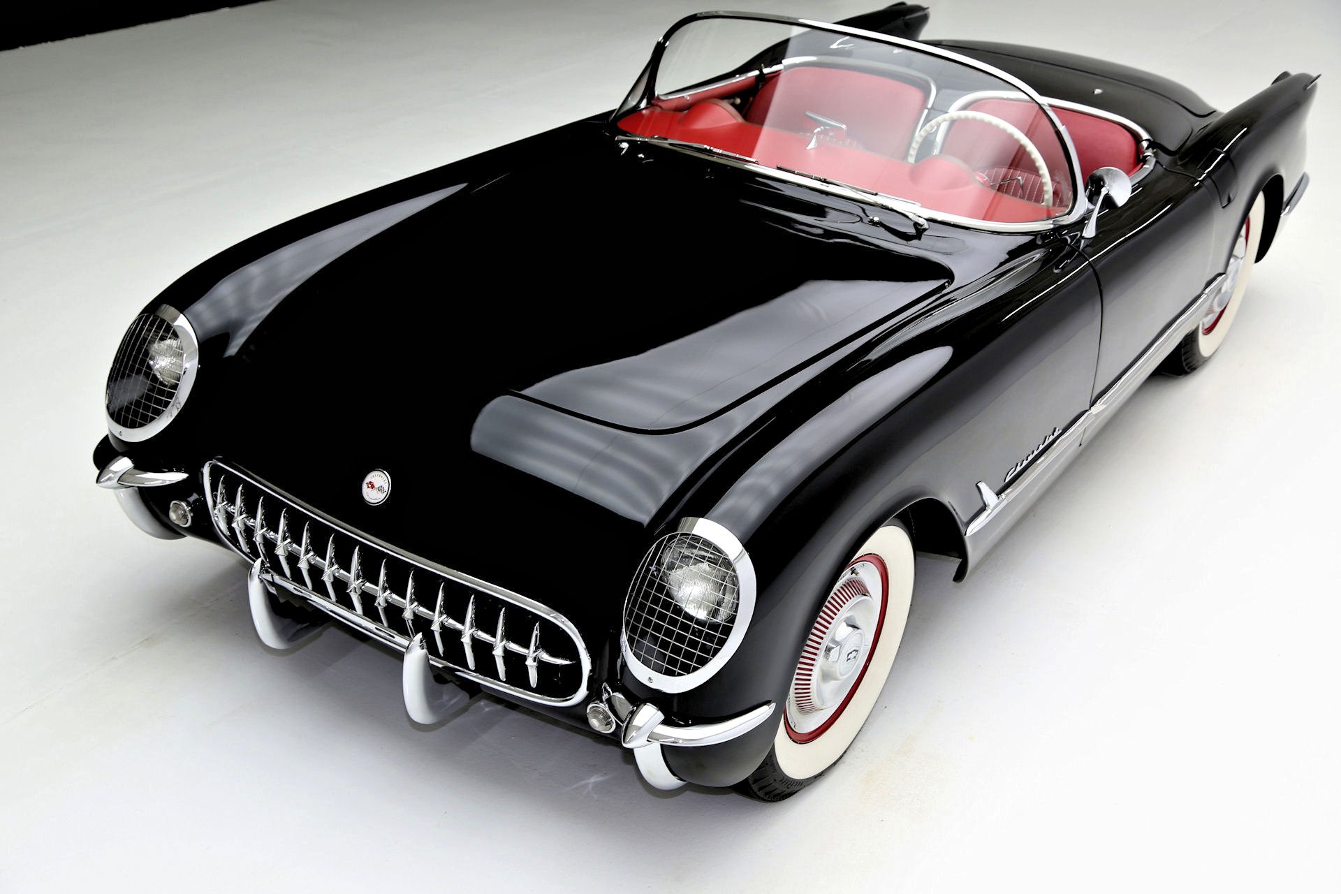 1954, Chevrolet, Corvette, Roadster, Muscle, Retro, Supercar Wallpaper