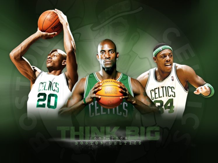 sports, Nba, Basketball, Kevin, Garnett, Paul, Pierce, Boston, Celtics, Ray, Allen HD Wallpaper Desktop Background