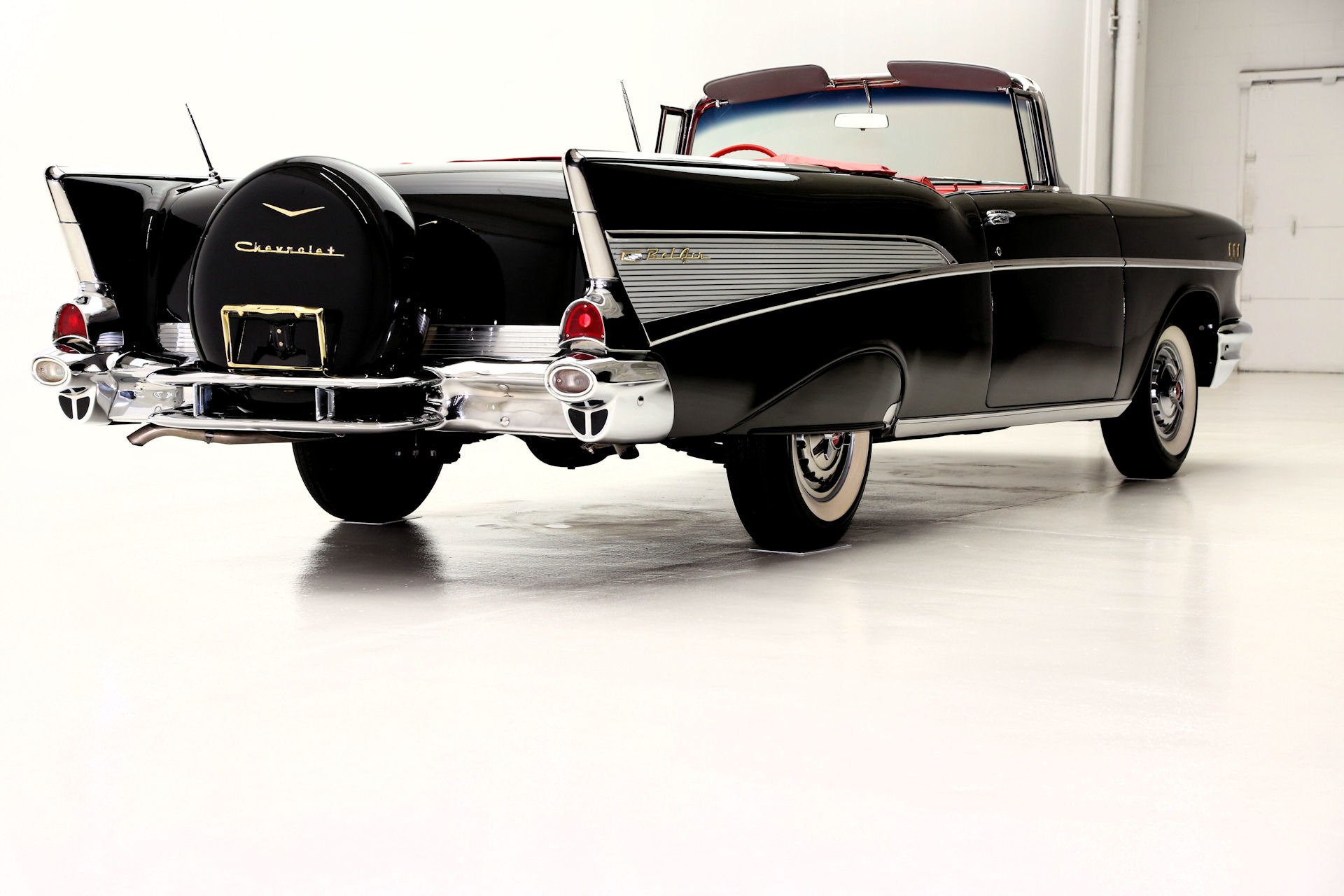 1957, Chevrolet, Bel, Air, Convertible, Retro Wallpaper