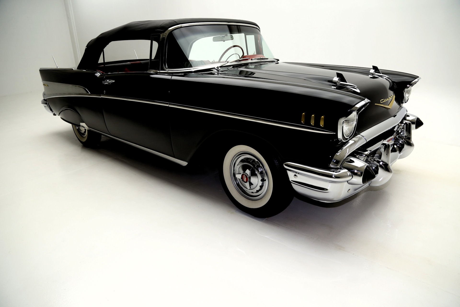 1957, Chevrolet, Bel, Air, Convertible, Retro Wallpaper