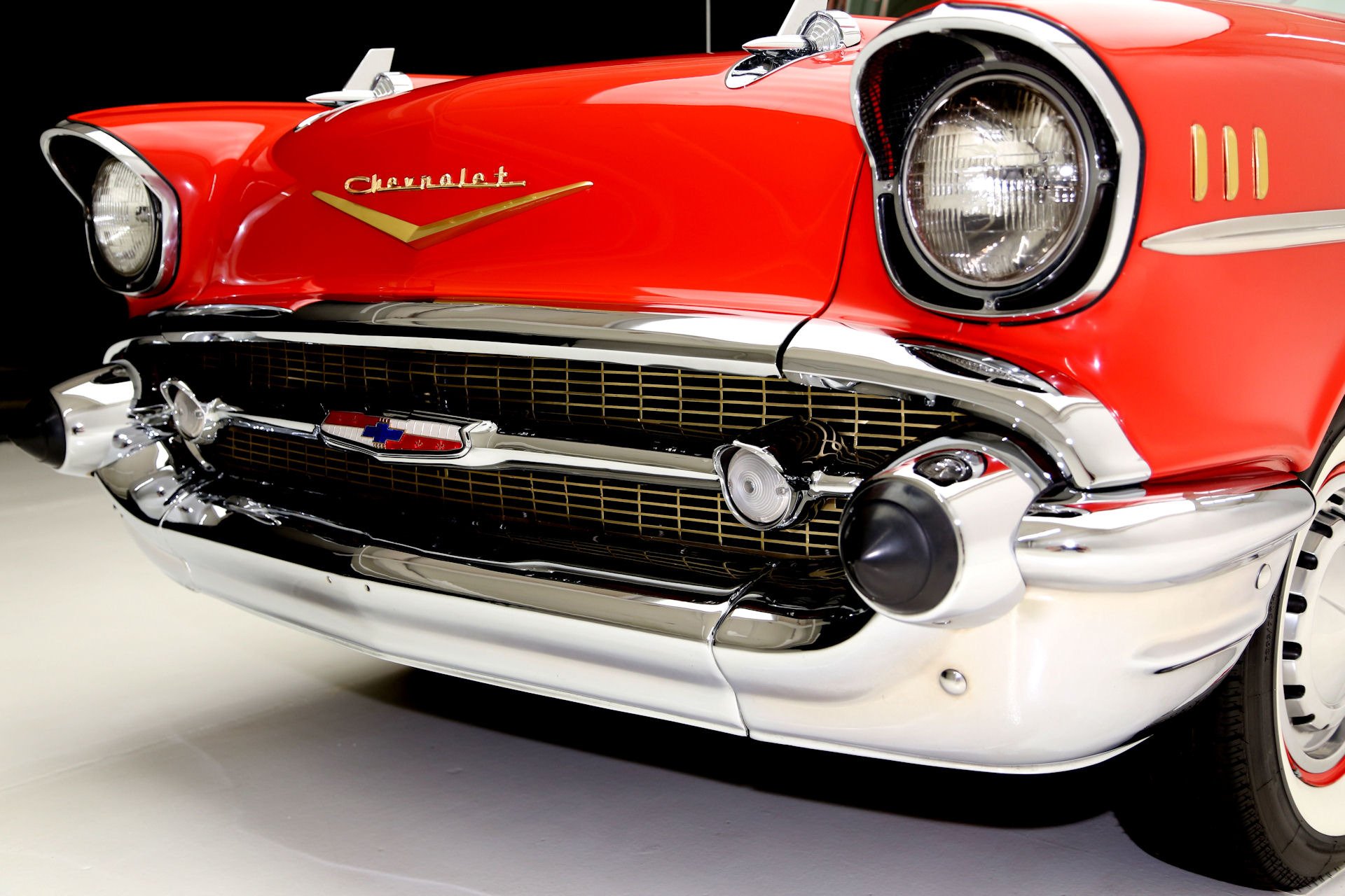 1957, Chevrolet, Bel, Air, Convertible, Retro Wallpaper