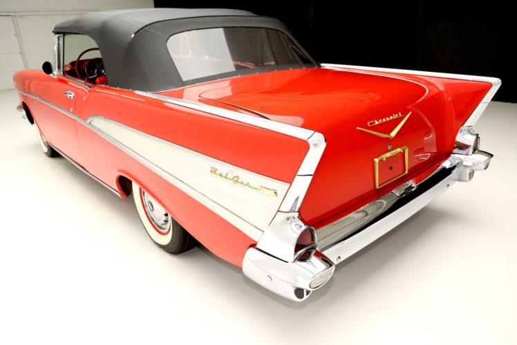 1957, Chevrolet, Bel, Air, Convertible, Retro HD Wallpaper Desktop Background