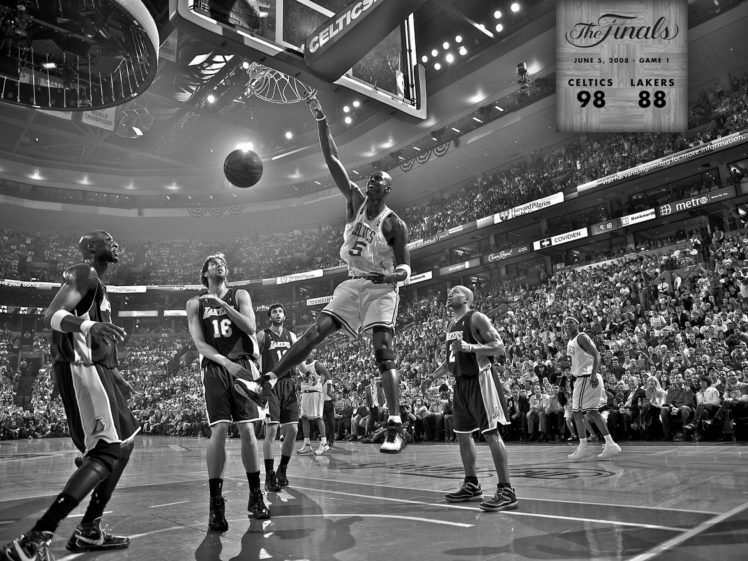 sports, Nba, Basketball, Monochrome, Los, Angeles, Lakers, Boston, Celtics HD Wallpaper Desktop Background