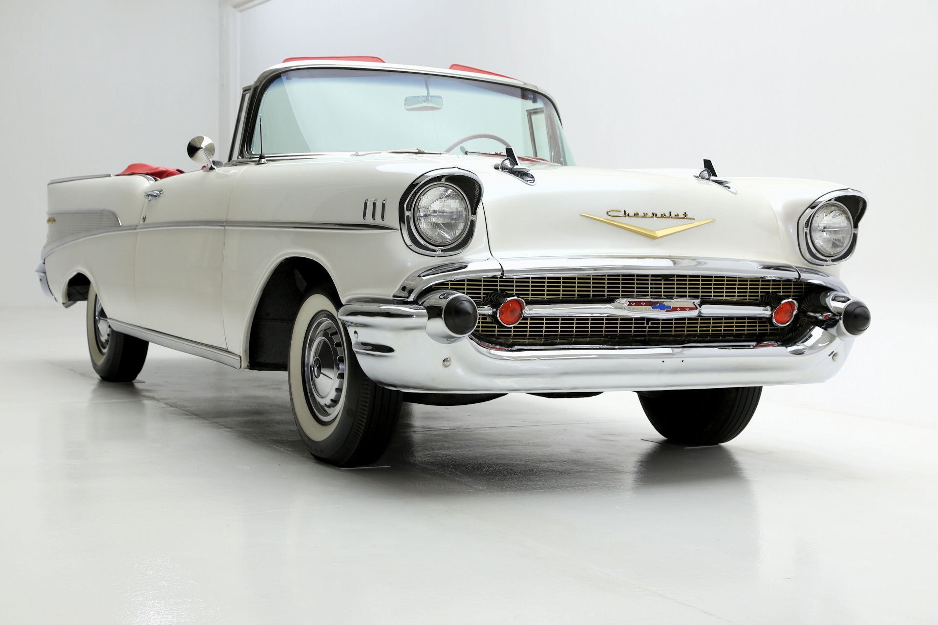 1957, Chevrolet, Bel, Air, Retro, Convertible Wallpaper