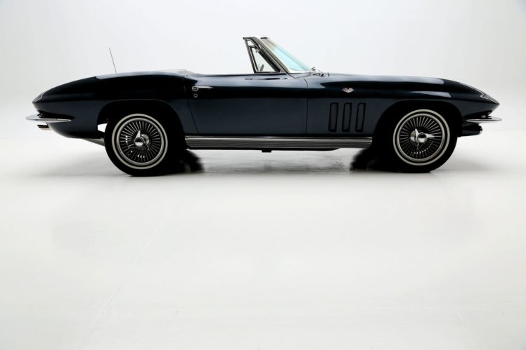 1966, Chevrolet, Corvette, 327, Roadster, Muscle, Supercar, Classic, Convertible HD Wallpaper Desktop Background